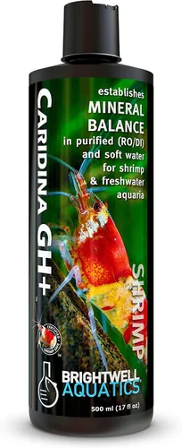 Vista 8 de Brightwell Aquatics Caridina GH+ Suplemento mineral restaura el sodio de calcio, magnesio y potasio en agua suave RO/DI para la cría de camarones