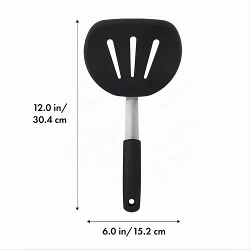 Vista 4 de OXO Good Grips espátula/espumadera de panqueque de nailon flexible, ninguno , Negro