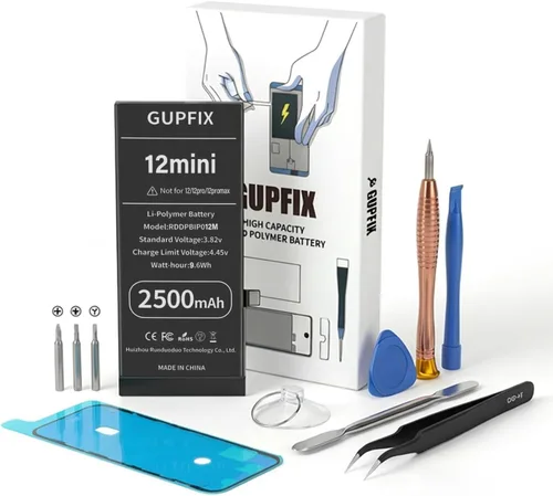 Vista 8 de Batería GUPFIX para iPhone 12/12Pro sin advertencia de pieza desconocida emergente No Unknown Part Info High Real Capacity Long Last Time Wireless