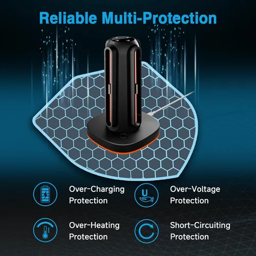 Vista 6 de Charging Dock for Nintendo Switch 2 Joycon - 4 in 1 Magnetic Charger Fast Controller Charging Station with RGB Lights, 3.3FT Charging Cable