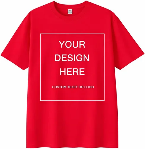 Vista 25 de Maydear Camiseta básica de algodón de manga corta con cuello redondo casual liso para hombre y mujer, camiseta esencial para uso diario Gris