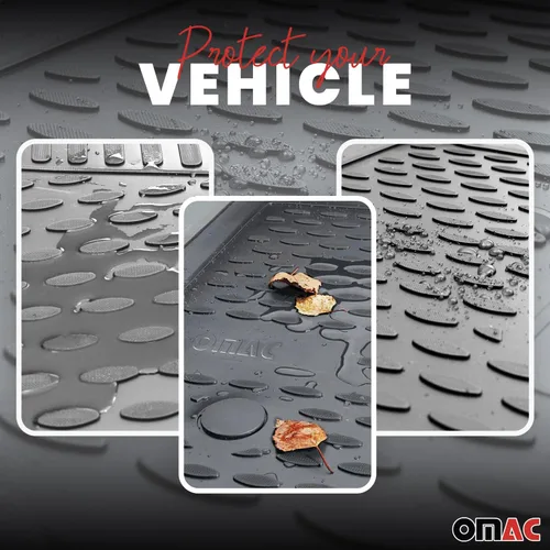 Vista 3 de OMAC Rubber Mats Floor Mats Compatible with Audi Q8 2018-2025 TPE Car Mats TPE Black