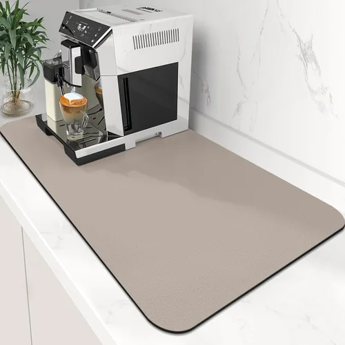 Vista 31 de Tapete de café súper absorbente para secar platos, tapete para barra de Caqui