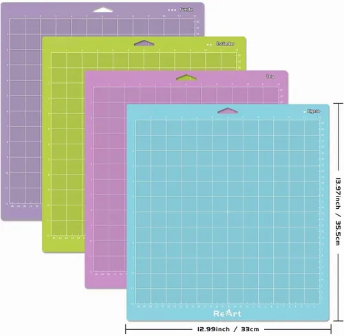 Vista 2 de ReArt Alfombrilla de corte de 12 x 12 para Cricut Maker 3/4/Maker/Explore 3/4/Air 2/One Variedad 8P