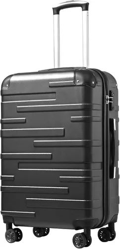 Vista 11 de Coolife Maleta extensible (solo 28") con cerradura TSA Spinner 2-Gris
