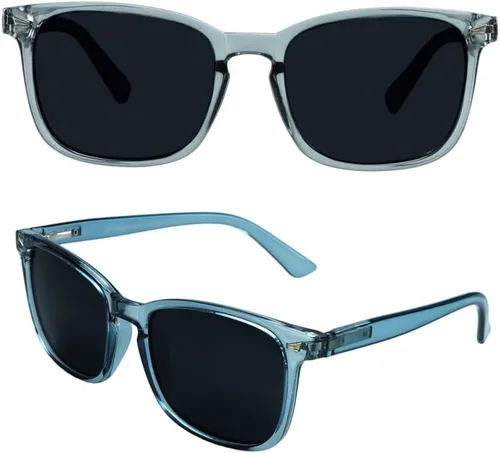 Vista 5 de YEIN 3 Pack Sunglasses for Men and Women, UV Protection Outdoor Glasses Vintage Square Full Frame