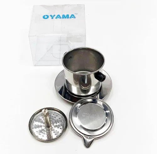 Vista 2 de Filtro de café vietnamita Filtro de café de prensa francesa Café de goteo tradicional reutilizable Inox Phin filtro taza de acero inoxidable
