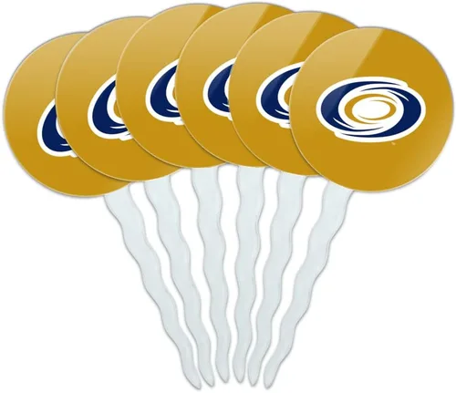 Vista 241 de Abilene Christian - Juego de 6 palillos para cupcakes con logotipo secundario