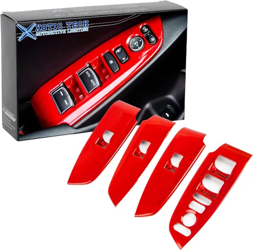 Vista 12 de x xotic tech Tira de cubierta de moldura de panel de puerta lateral interior, patrón de fibra de carbono, compatible con Honda Accord Sedan 10ª
