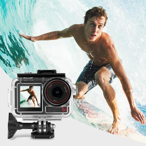 Vista 7 de OKFUN Carcasa impermeable de 164.0 ft/164 pies compatible con DJI Osmo Action 5 Pro Action4 Action3 protección de buceo cubierta protectora