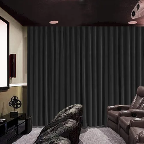 Vista 22 de cololeaf Panel de cortinas opacas de terciopelo con forro para cine en casa, cortina de ganchos planos para barra transversal o pista, 100 pulgadas