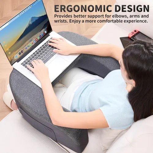Vista 3 de Cooloo8 - Almohada de lectura con reposabrazos, almohada de escritorio extragrande