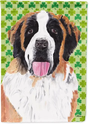Vista 65 de Caroline's Treasures SS4442GF Affenpinscher Bandera de jardín con retrato de trébol del día de San Patricio para buzón, bandera decorativa