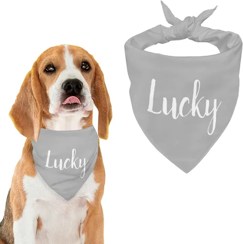 Vista 38 de Bandana personalizada para perro con nombre de poliéster, bandana personalizada para perro, triángulo, bufanda personalizada para mascotas