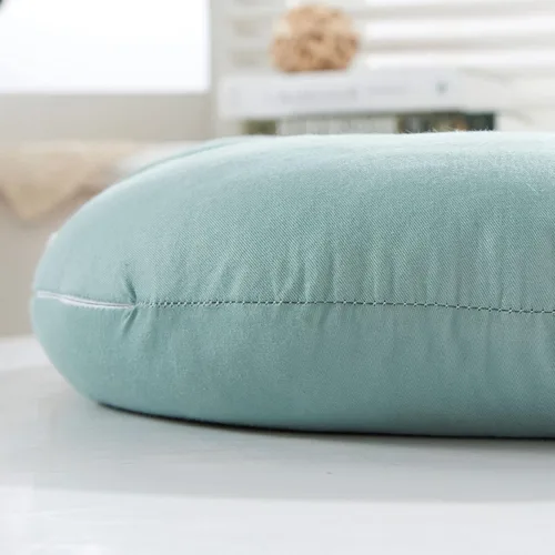 Vista 7 de Almohada de Cuello de Cáscaras de Trigo Sarraceno, Almohada de Viaje en Forma de U, Almohada Portátil de Soporte para Cuello y Hombros, para Dormir