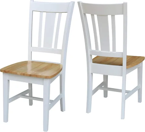 Vista 14 de International Concepts - Juego de dos sillas de comedor San Remo Splatback, color blanco