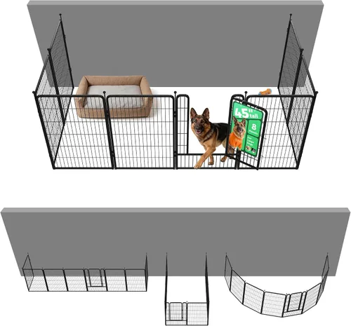 Vista 30 de FXW Rollick - Corralito para perros para patio, campamento con casa rodante, patentado, 24 pulgadas, 2 paneles Fácil instalación, resistente
