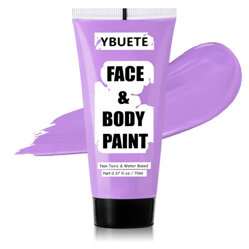Vista 8 de YBUETE Pintura facial corporal a base de agua blanca para calavera Cosplay Blanco