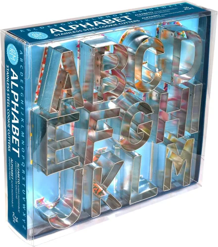 Vista 8 de R&M International Mini Alphabet - Cortadores de galletas, juego de 26 piezas