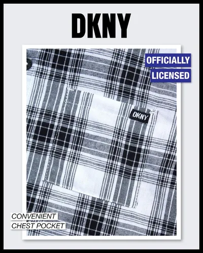 Vista 5 de DKNY Camisa de niño - Camisa de manga corta con botones (talla 4-20)