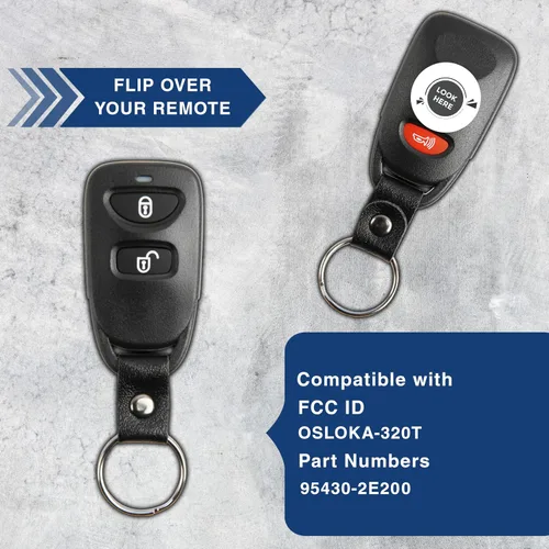 Vista 5 de Control remoto de llavero para Hyundai 2005-2009 (OSLOKA-320T)