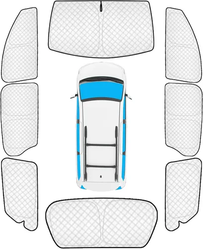 Vista 22 de KMF 6 piezas de parasoles gruesos para Mazda 3 Hatchback (No Sedán) 2014-2018 Accesorios, parasoles completos para parabrisas y ventanas de coche