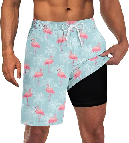 Vista 42 de UNICOMIDEA Bañador para hombre con forro de compresión de 9 pulgadas de largo