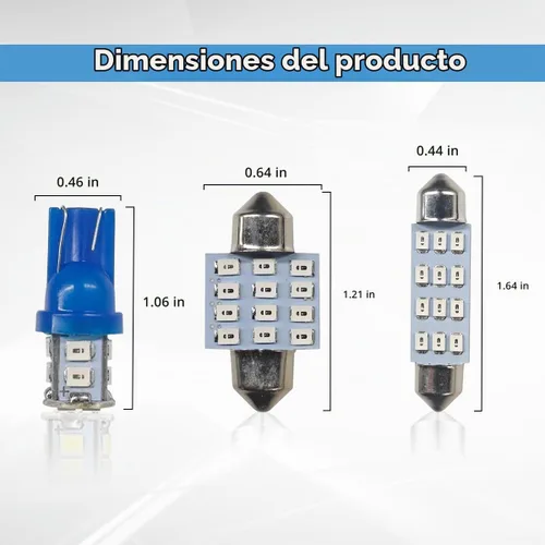 Vista 2 de JOYCOURT 24 piezas Bombilla LED para Interior de Coche, Kit de Reemplazo de Luz de Cúpula LED para Interior de Coche T10 31 mm 41 mm