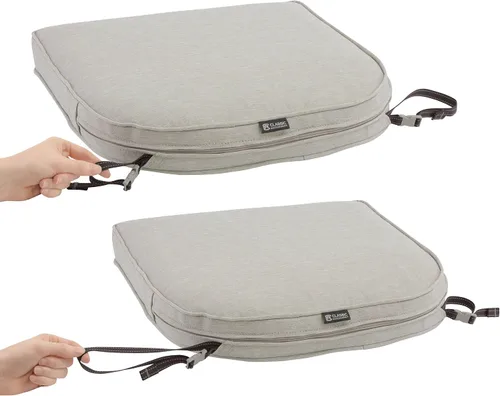Vista 7 de Classic Accessories Montlake - Cojín redondo de espuma con funda extraíble, Gris Heather