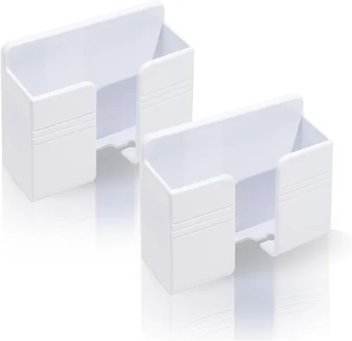 Vista 9 de TiciKim 2 soportes de pared para teléfono celular, soporte adhesivo para teléfono celular con orificio de recepción de cable de datos, soporte