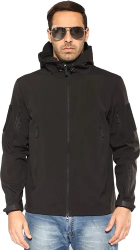 Vista 2 de ANTARCTICA Chaqueta táctica militar con capucha suave impermeable para hombre