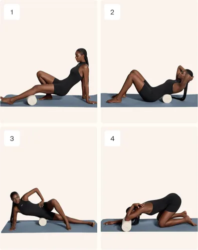 Vista 7 de BetterMe - Rodillo de espuma para recuperación muscular, rodillo de ejercicio de alta densidad para espalda y piernas, rodillo de masaje de tejido