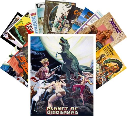 Vista 9 de PIXILUV Postales vintage 24 piezas SciFi Vintage Comic Book Art Magazine Covers