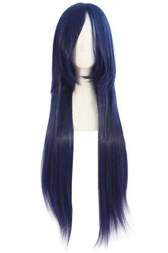 Vista 8 de MapofBeauty - Peluca de cosplay para disfraz de anime de 32 pulgadas de largo, color negro