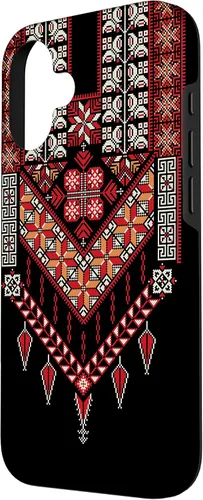 Vista 2 de Funda para iPhone 16 con diseño tradicional de palestina para mujeres palestinas