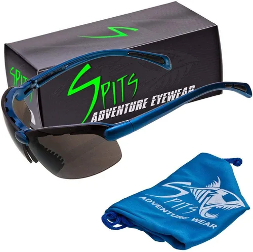 Vista 6 de Spits Eyewear Gafas de seguridad bifocales o inferiores de caza con varias opciones de lente y marco azul (blue frame)