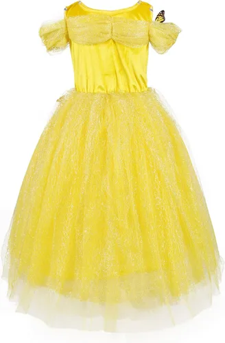 Vista 11 de JerrisApparel Vestido de niña de flores, disfraz de princesa mariposa para niña