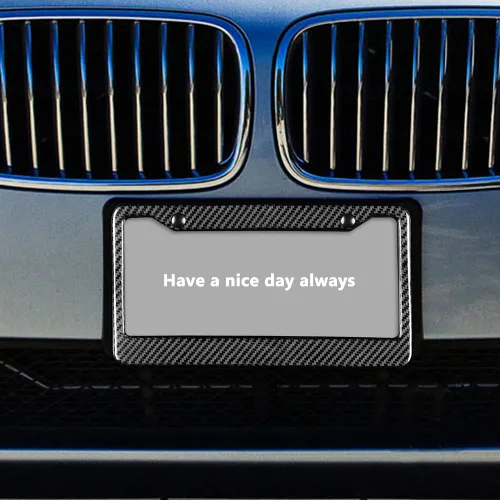 Vista 5 de 1 marco de matrícula para Tesla, juego de soporte de placa de fibra de carbono real, accesorios de automóvil adecuados para todos los modelos