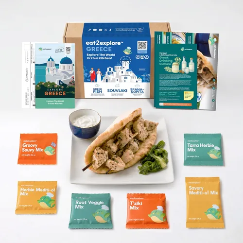 Vista 21 de eat2explore Kit de cocina global para adultos, recetas auténticas, especias esenciales y maridajes de bebidas, perfecto para citas nocturnas