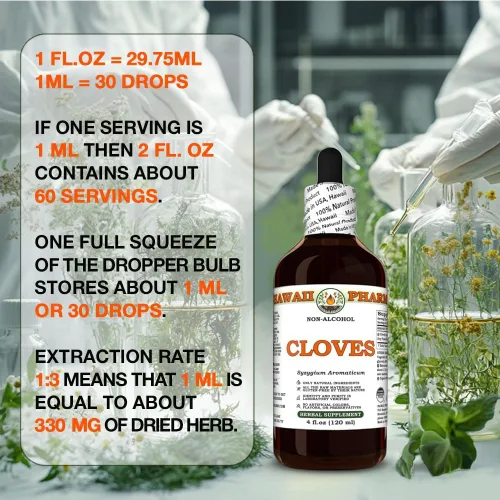 Vista 7 de Hawaii Pharm Extracto sin alcohol de clavo, glicerita para apoyo antioxidante, promueve la fuerza ósea, apoya la función hepática, alivio
