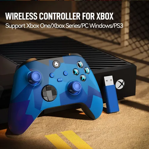 Vista 7 de VidPPluing Controlador Xbox compatible con Xbox One, Xbox Series XS, Xbox One XS y PC, controlador inalámbrico de 2.4 GHZ con conector