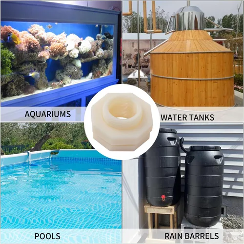 Vista 7 de ChillWaves Adaptador de conector de rosca doble de 3/4 pulgadas para tanque de agua, acuarios, barriles de lluvia (paquete de 8)