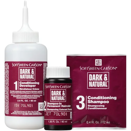 Vista 4 de SoftSheen-Carson Dark & Natural Champú-Tinte para el Cabello de 5 Minutos, Negro Azabache
