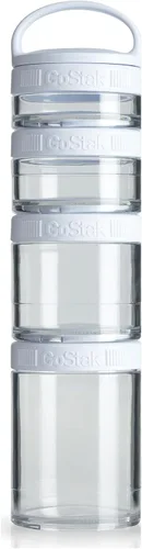 Vista 3 de BlenderBottle GoStak Twist n' Lock - Tarros de almacenamiento, paquete de iniciación de 4 piezas, color negro