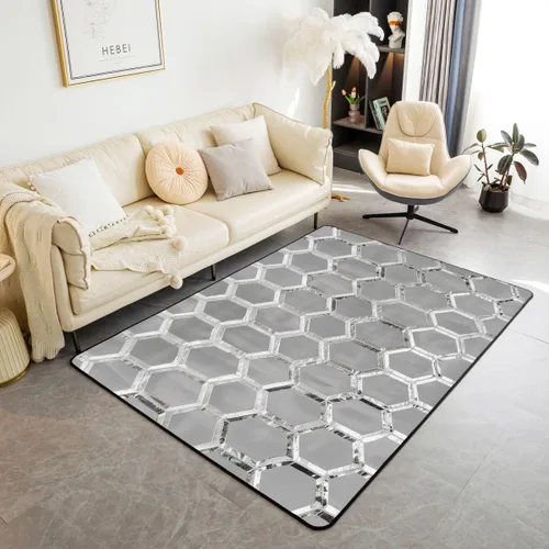 Vista 19 de Feelyou Tapete de jacquard para interiores para niños y niñas, 3 x 5, patrón floral, alfombra de sala de estar, alfombra de decoración floral ultra