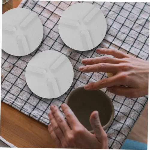 Vista 2 de TEHAUX Junta de horno de 4 piezas Accesorios triángulo de óxido de aluminio blanco