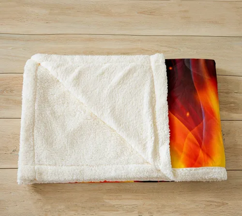 Vista 2 de Manfei Manta de tigre de fuego, manta de cama de tigre de llama naranja para niños, adolescentes y adultos, decoración de habitación, manta temática