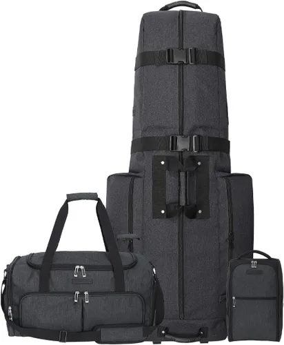 Vista 10 de CADDYDADDY Constrictor Golf Travel Bag Cover w/Thick Dense Foam Padded Top