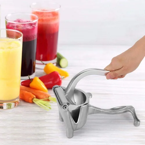 Vista 2 de Exprimidor manual Exprimidor manual portátil de aluminio Exprimidor de limón naranja Juicer Extractor de frutas y verduras