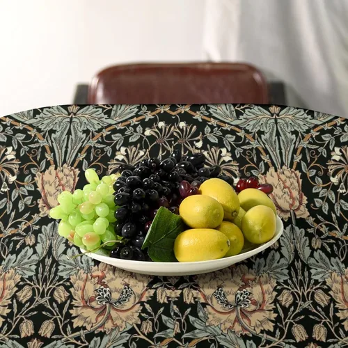 Vista 67 de Mantel Floral Retro de Pájaros, Diseño Original Bohemio William Morris Estampado Cubierta de Mesa para Hogar Picnic Fiesta Comedor Cocina William